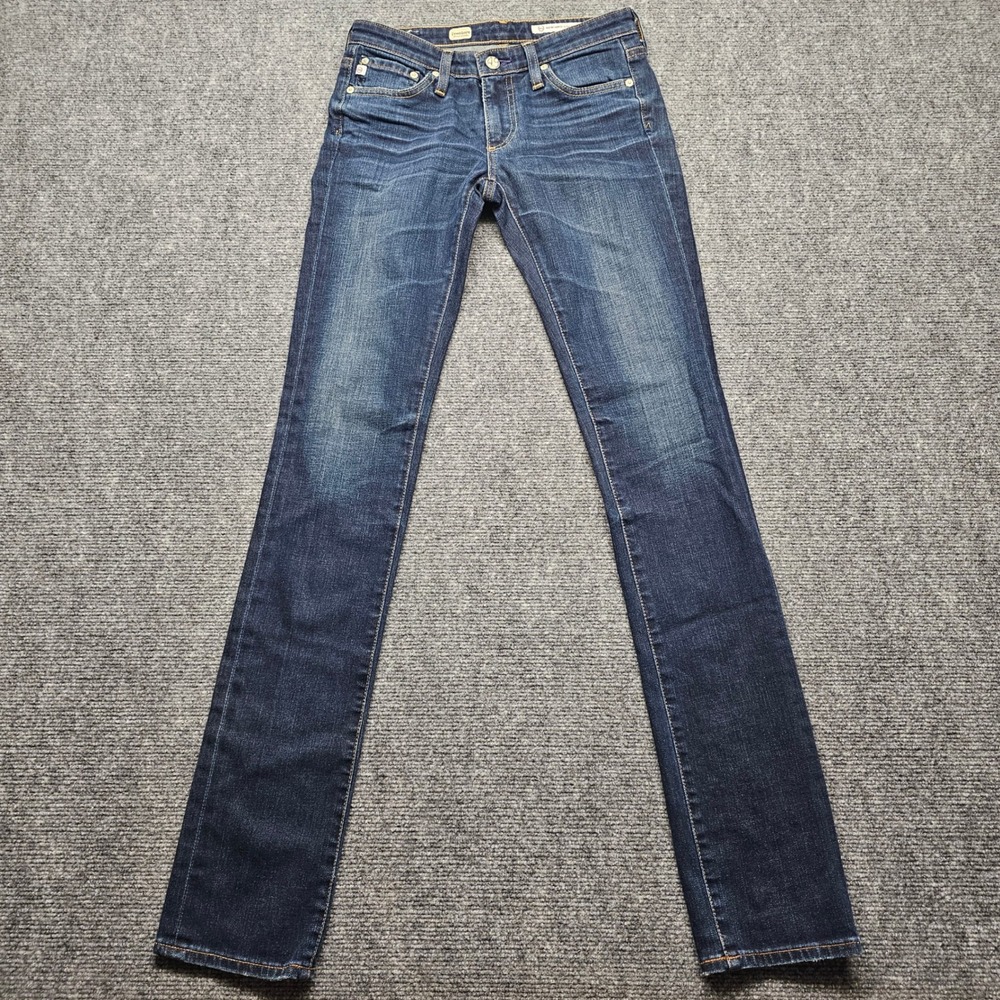 AG Adriano Goldschmied Premiere Skinny Straight Jeans Dark Wash Size 25R